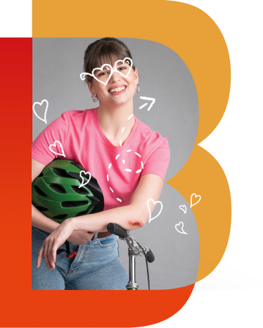 Wound Care Category Lady with bike