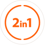2 in 1 icon